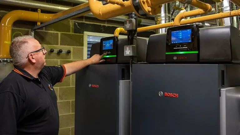 Bosch Condens 7000 F and FP floor-standing commercial boilers