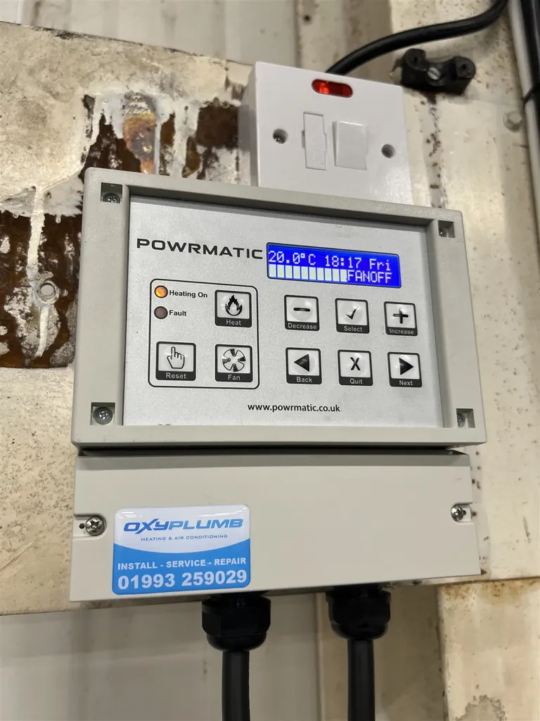 Warm-air heater installation at MediaFleet in Witney