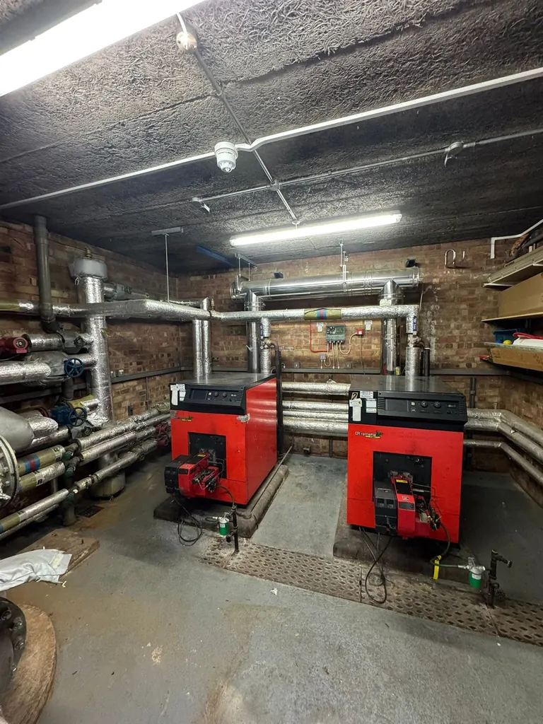Original Broag Remeha L200 oil boilers at Mulberry Bush School before replacement