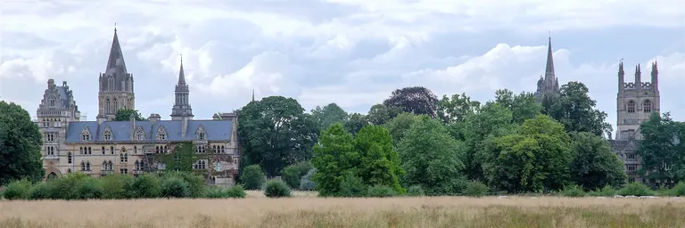 Oxford skyline viewed from Christ Church Meadow