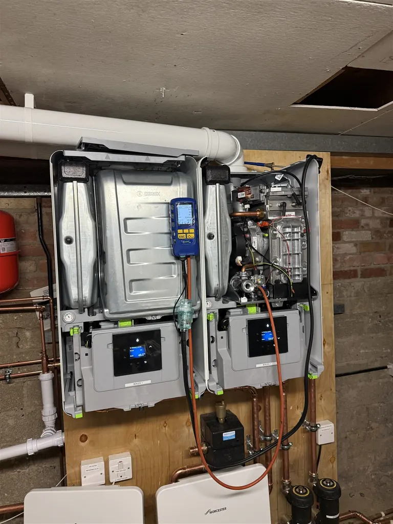 Worcester Bosch Greenstar 8000 Plus system and combination boilers during testing at the museum