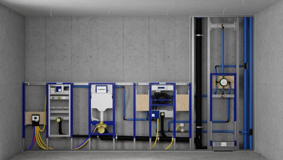 Geberit installation frames and concealed services